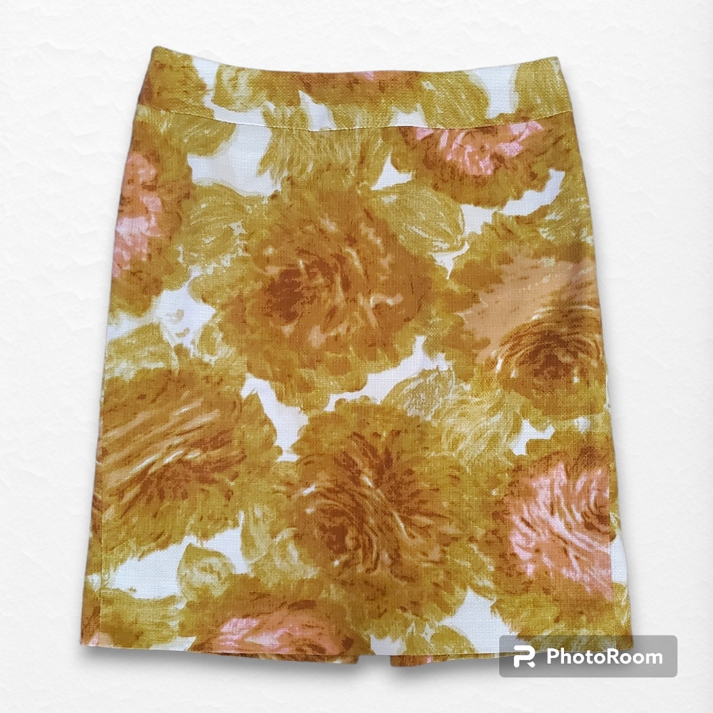 Talbots Petites watercolor floral skirt, size 6P